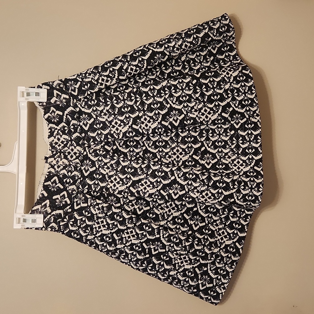 Black and white patterned skirt